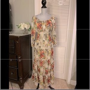NEW Fig & Flower Anthropologie Floral Maxi Dress